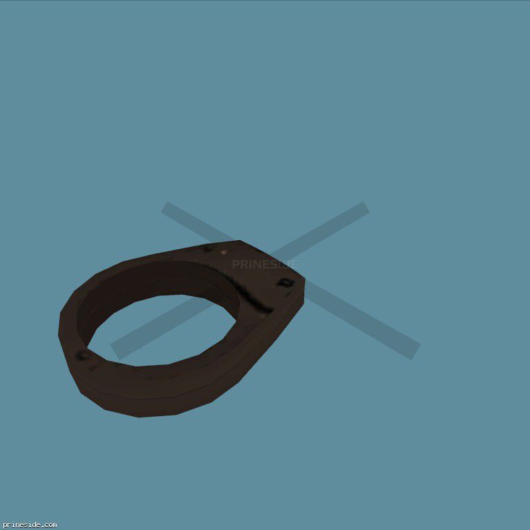 Closed handcuffs (CSHandcuffs2) [11750] on the dark background