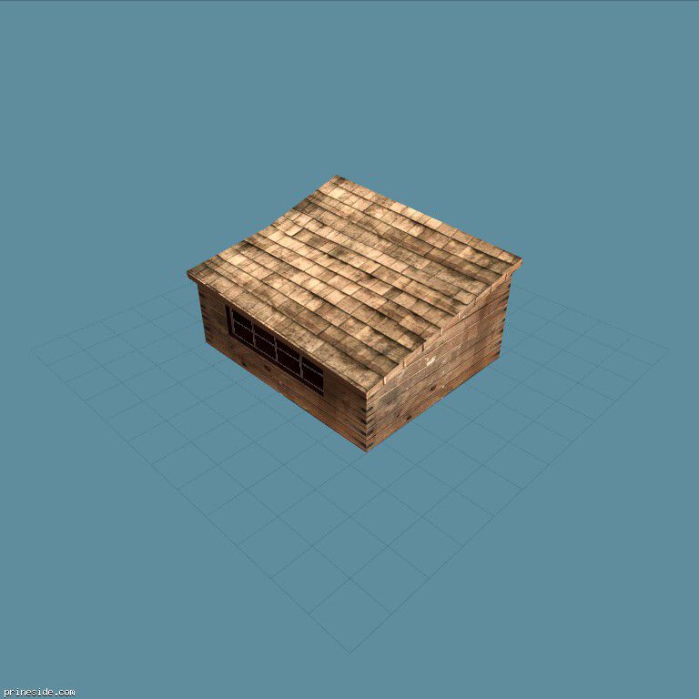 Небольшой деревянный сарай (sw_shack02) [12991] на темном фоне