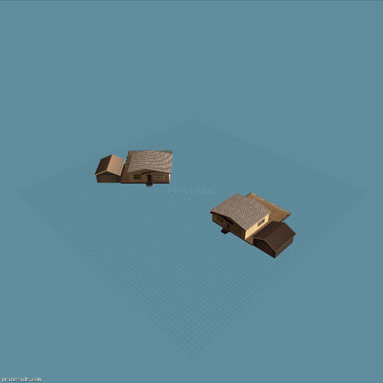 Два небольших дома с гаражами (mulhouse03_cunte) [13721] на темном фоне