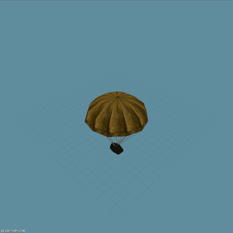 Bag with a parachute (ParaDropNonDynamic) [18849] on the dark background