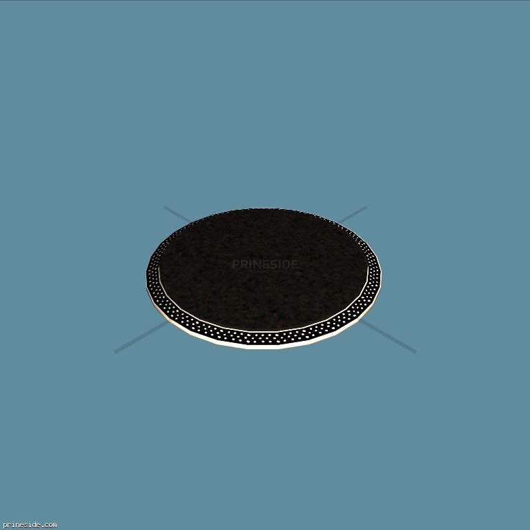 Black disc from the casino (turn_platerL) [1956] on the dark background