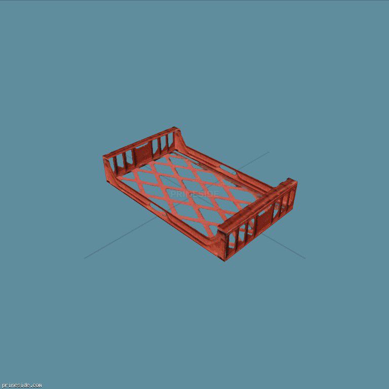 Red plastic pallet (PlasticTray1) [19587] on the dark background