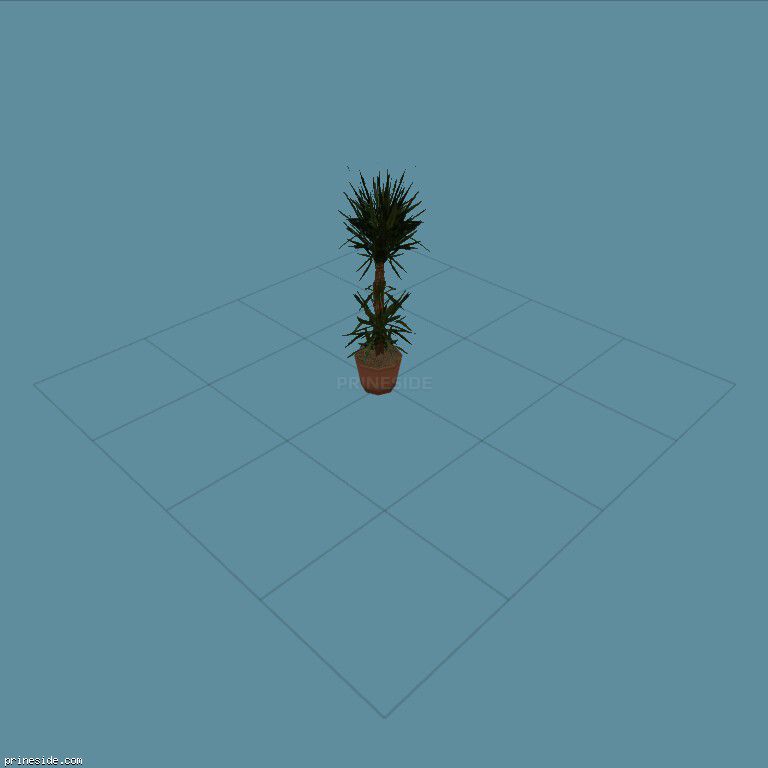 A small potted plant (nu_plant_ofc) [2001] on the dark background