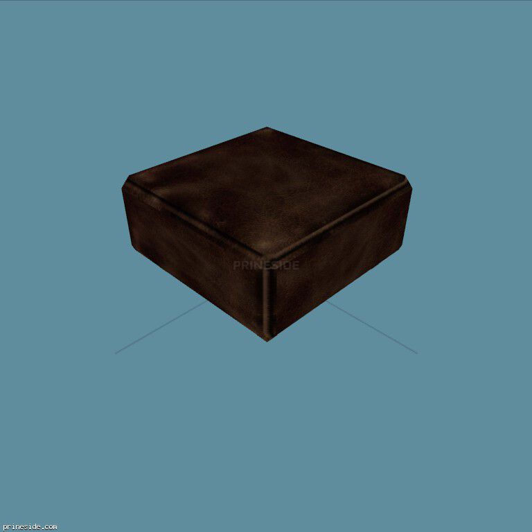 A small, dark stool (SWK_1_FStool) [2293] on the dark background
