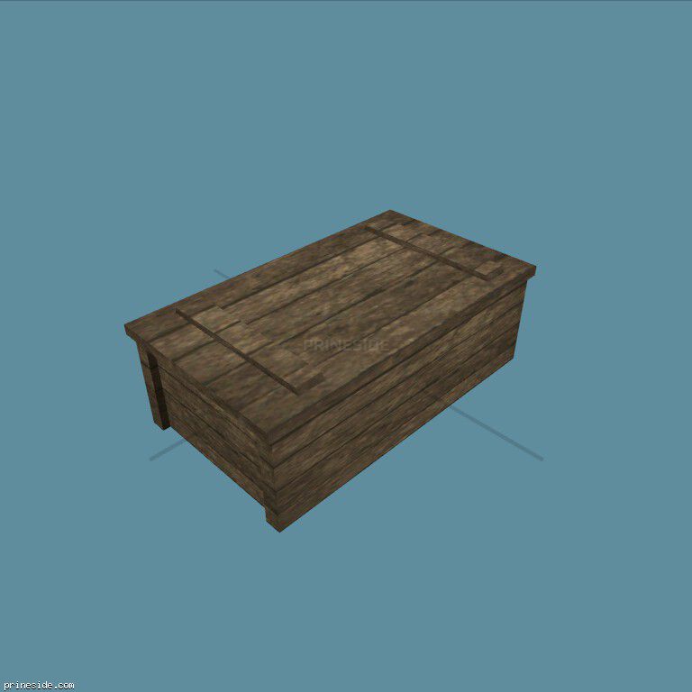 Wooden box for ammunition (level_ammobox) [2969] on the dark background