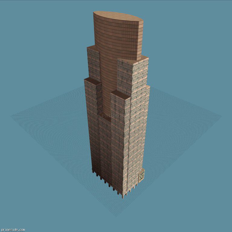 High, multi-storey building (LAskyscrap2_LAn) [4564] on the dark background