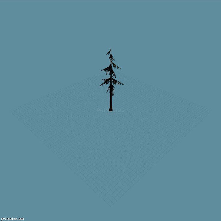 Высокое, хвойное дерево (sm_fir_scabby) [685] на темном фоне