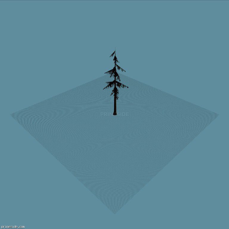 High coniferous tree (veg_largefurs02) [721] on the dark background