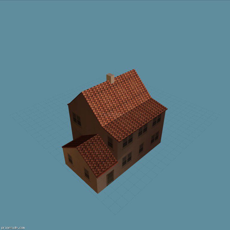 Трехэтажный жилой дом (preshoos03_SFN04) [9319] на темном фоне