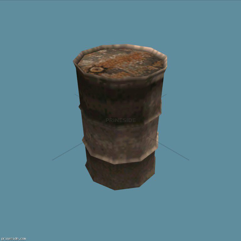 Rusty barrel (CJ_Drum) [935] on the dark background