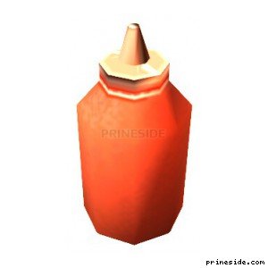 A bottle of ketchup (SauceBottle1) [11722] on the light background