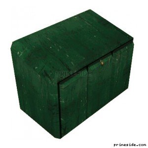 Зеленый мусорный бак (dump1) [1227] на светлом фоне