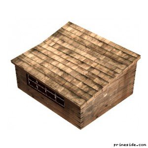 Небольшой деревянный сарай (sw_shack02) [12991] на светлом фоне
