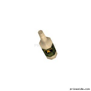 Белая бутылка с пивом или водкой с надписью Rockstar (CJ_BEAR_BOTTLE) [1484] на светлом фоне