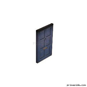 Blue door (Gen_doorEXT07) [1505] on the light background