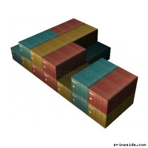 Много контейнеров, сложенных в кучу (cuntfrates02) [17020] на светлом фоне