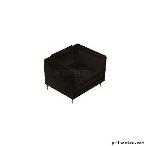 Square small dark chair with thin legs (mrk_seating2b) [1727] on the light background