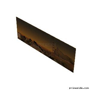 Длинная темная картина с изображением пейзажа на мост Сан Фиерро (SAMPPicture2) [19173] на светлом фоне