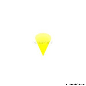 Желтый пикап в виде перевернутого конуса (EnExMarker3) [19198] на светлом фоне