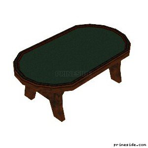 Poker table with green cloth (pokertable01) [19474] on the light background