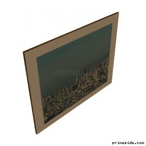 Картина с пейзажем города (Frame_Clip_5) [2258] на светлом фоне