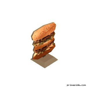 Стенд Burger Shot с изображением бургера (CJ_FF_STAND02) [2456] на светлом фоне