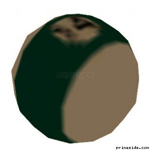 Шарик для бильярда белого цвета с зеленой полоской и номером 14 (k_poolballstp06) [3000] на светлом фоне